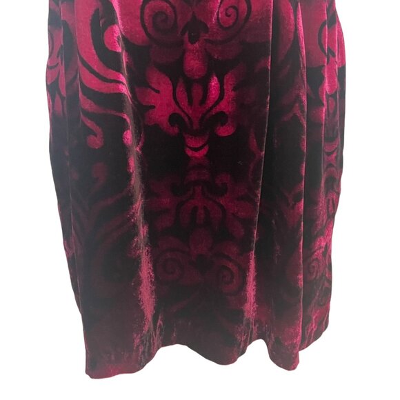 Nanette Lepore Velvet Burnout Dress Goth Chic Glam Cold Shoulder Sz 8 Elegant - Picture 5 of 11